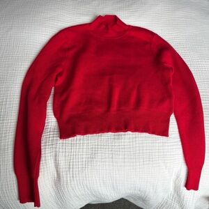 A&F Red Mock Neck Sweater